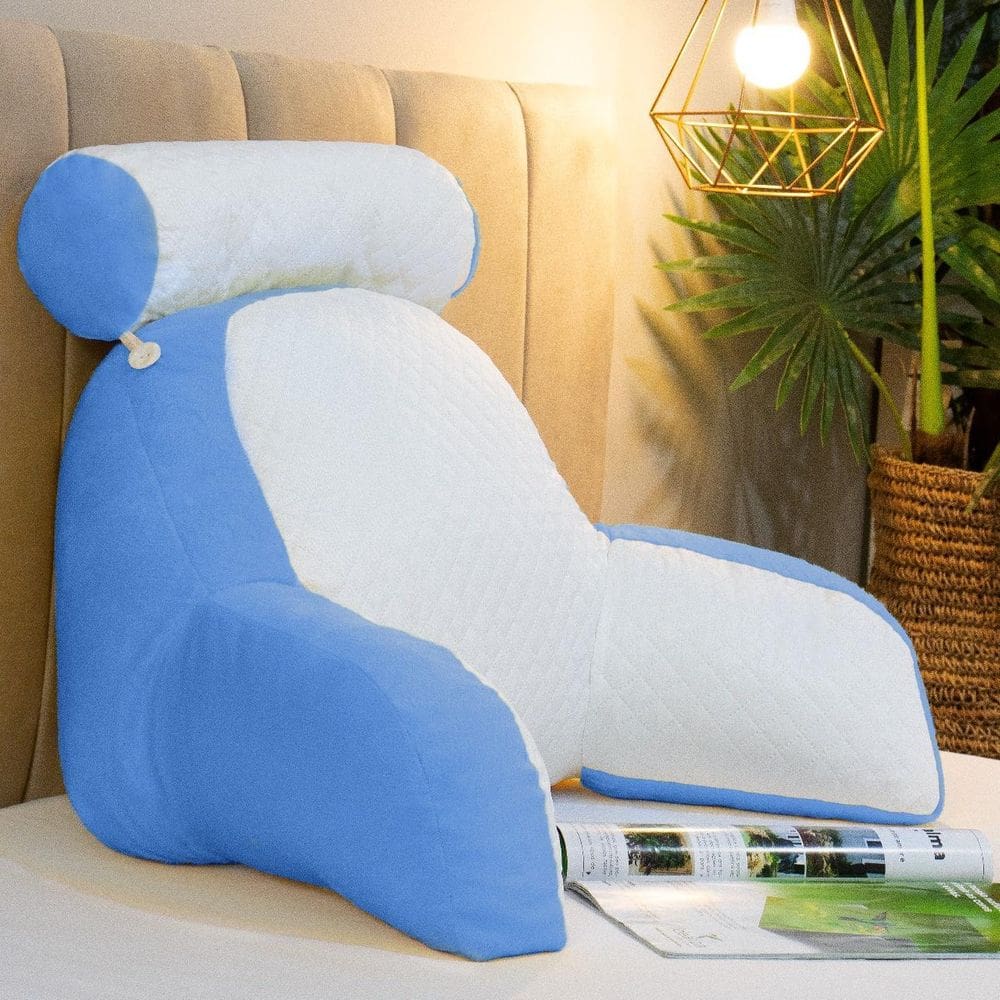 Almofada De Descanso Para Leitura Ergonômico Azul