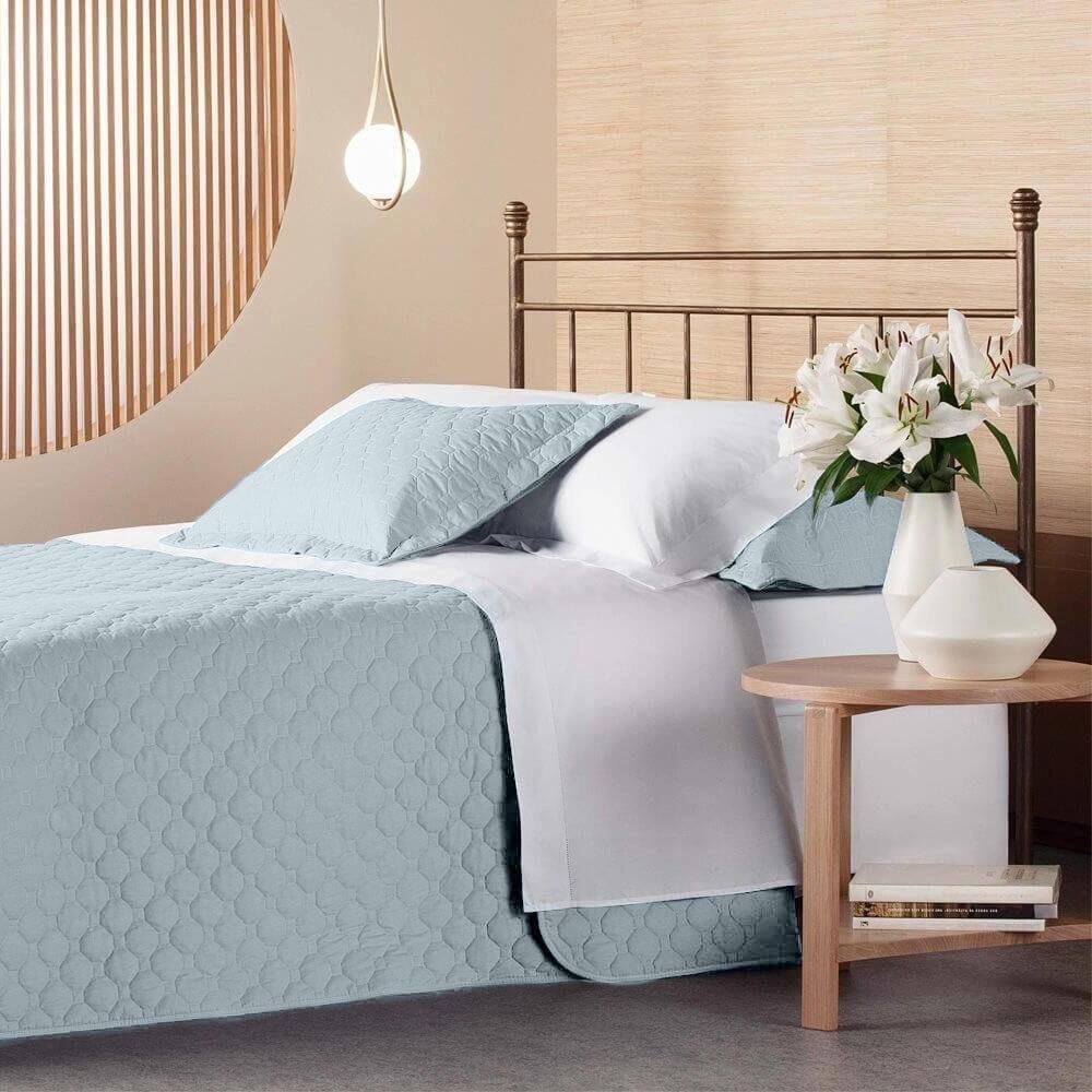 Kit Colcha / Cobre Leito Casal 180 Fios Previlege Andreza