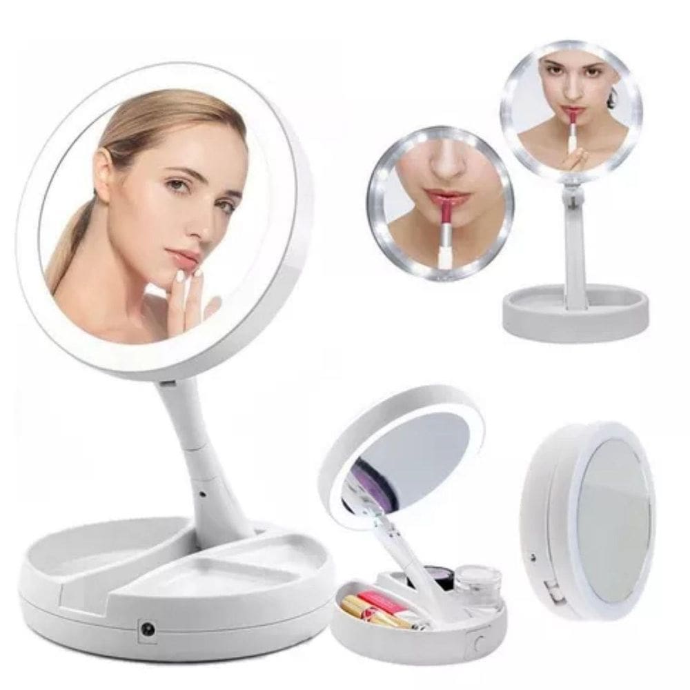 Espelho Camarim Led Luz Usb Penteadeira Moldura Maquiagem