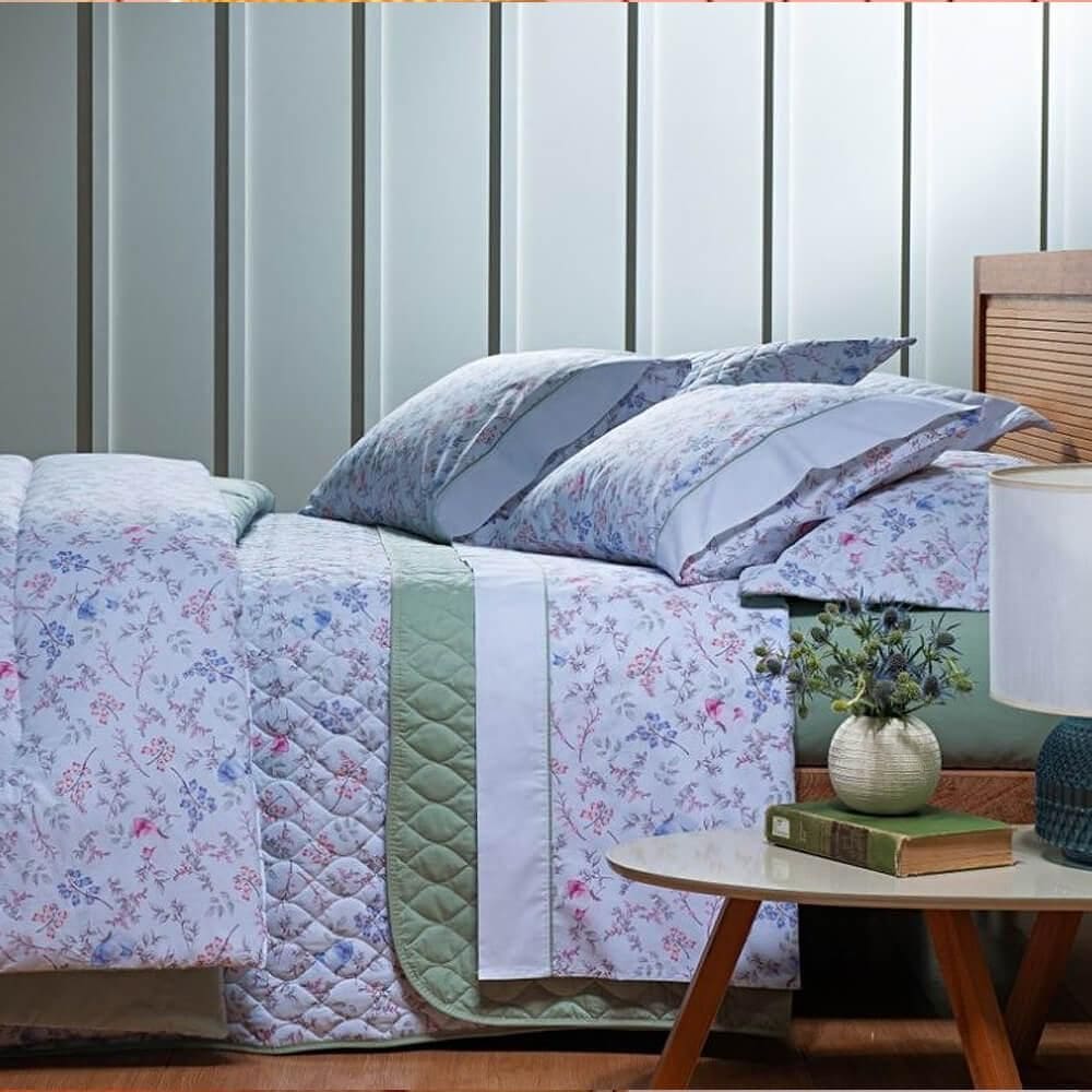 Jogo De Cama Casal 180 Fios Estampado - Andreza Maisa