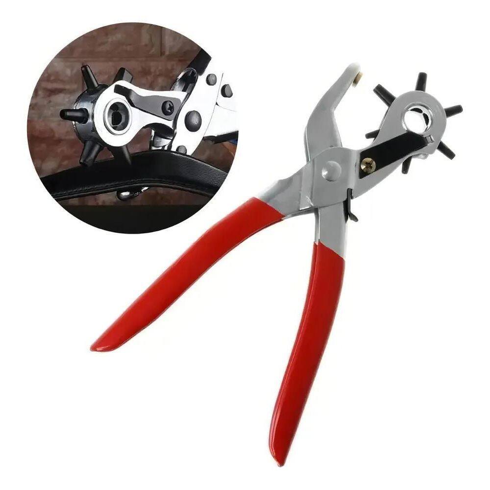 2X Alicate Furador Vazador De Couro 9 Polegada 6 Tamanhos Fu