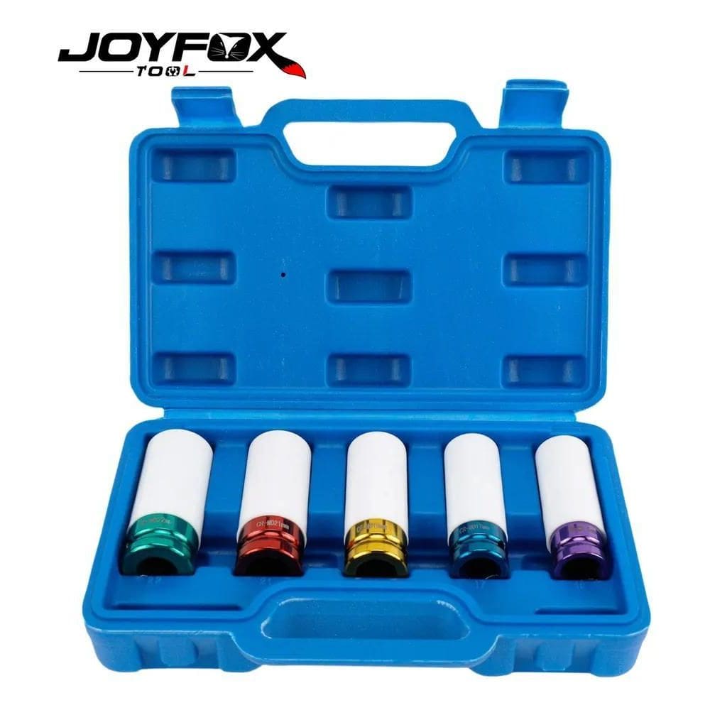 2X Joyfox Jogo Soquete Impacto Longo Roda Liga Leve Encaixe