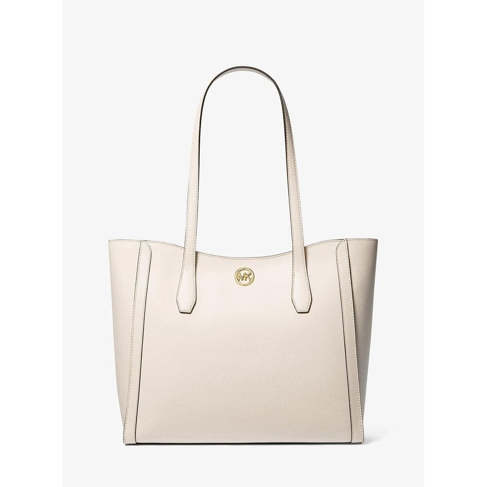 Bolsa De Ombro Michael Kors Leida Tote Creme Grande