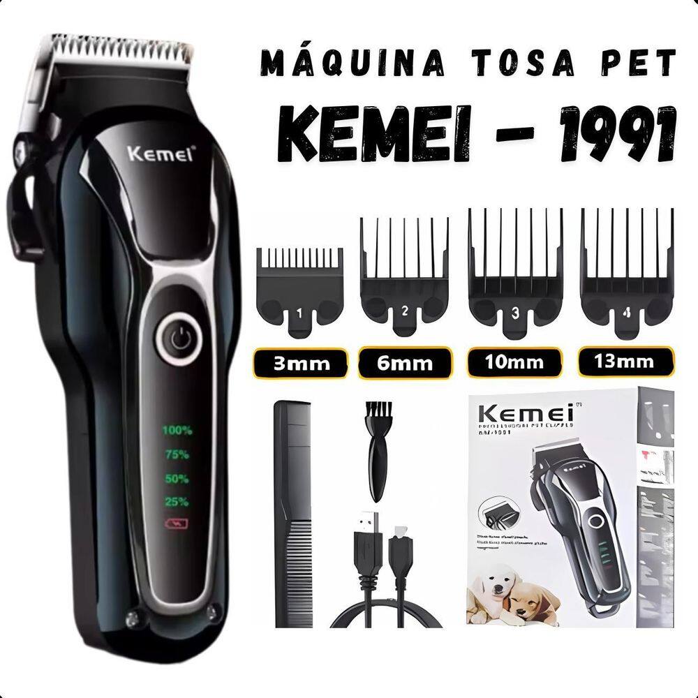 Aparador De Pelos Kemei Km-1991 Silencioso Para Cães
