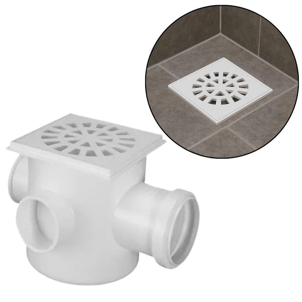 Caixa Sifonada Quadrada Dn 100X100X50 Pvc Com Grelha