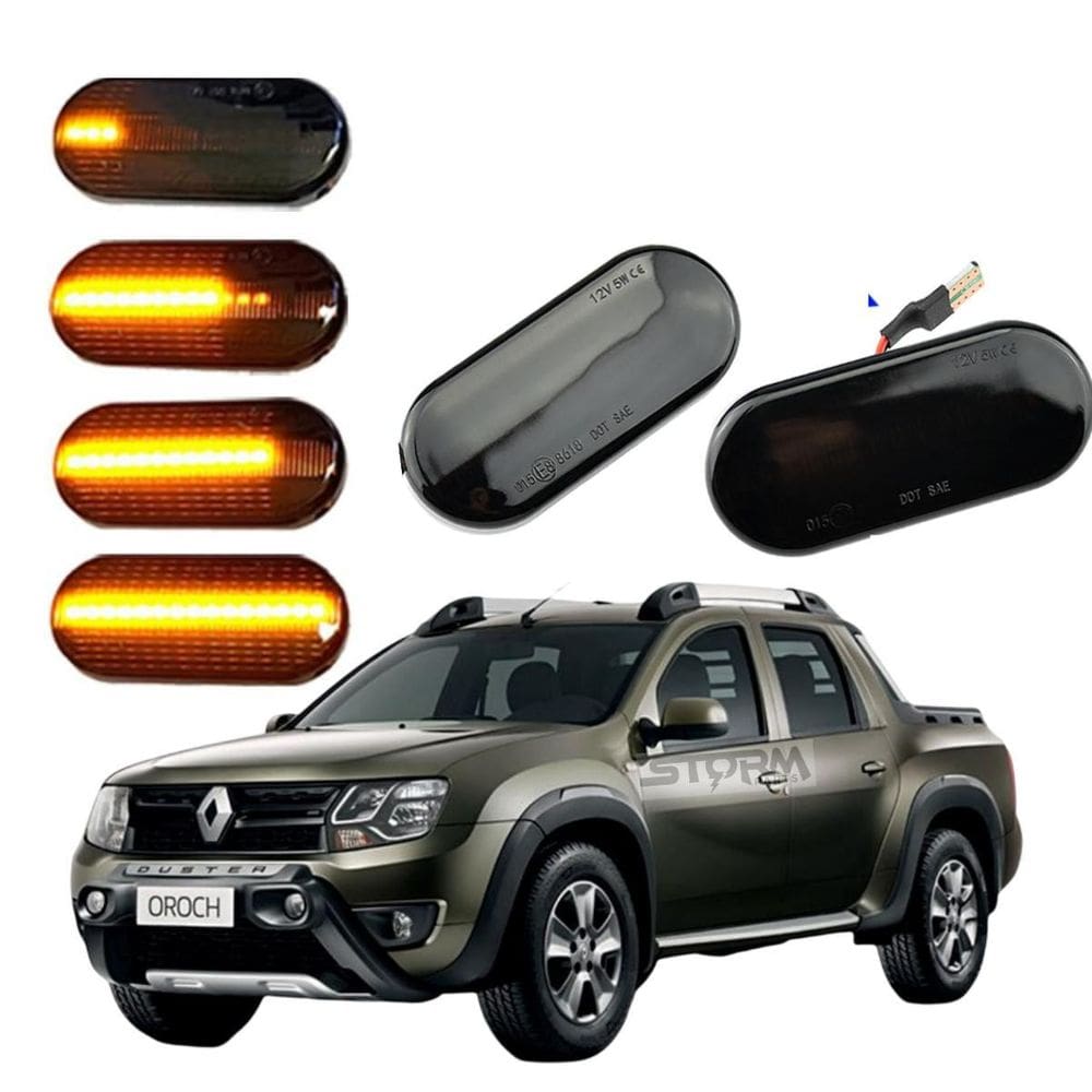 Par De Pisca Dinâmico Seta Sequencial Renault Duster Oroch