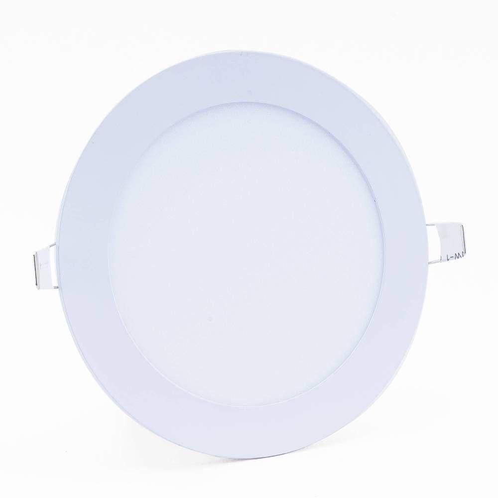 Plafon Led Slim 24w Redondo Embutir 6500k Branco Frio Bivolt - Unidade