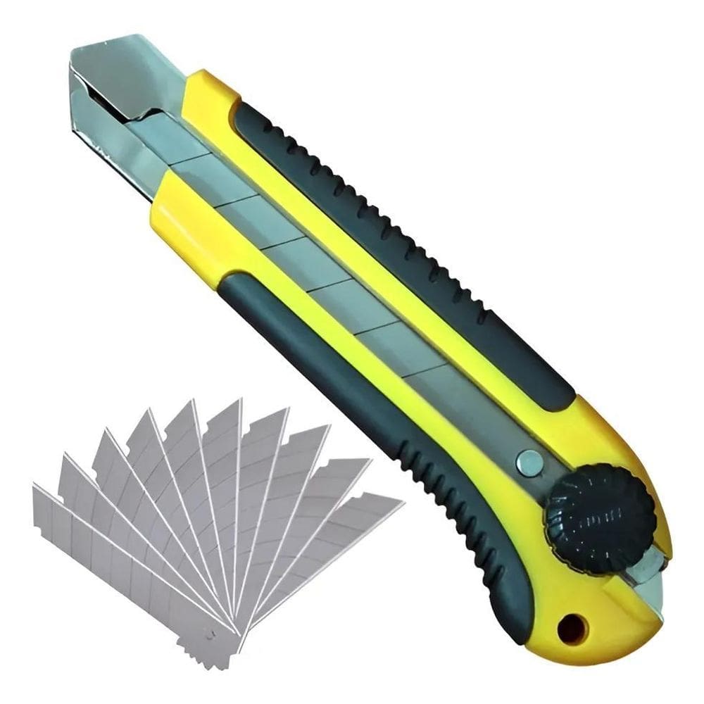 2X Estilete 18 Mm Mais 10 Lâminas