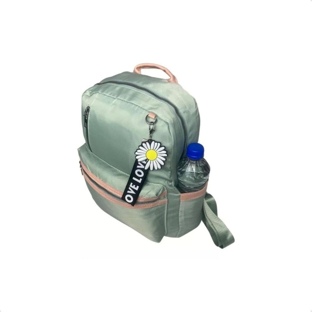 Mochila Média Feminina Impermeavel Modo Dia A Dia Prto Verde
