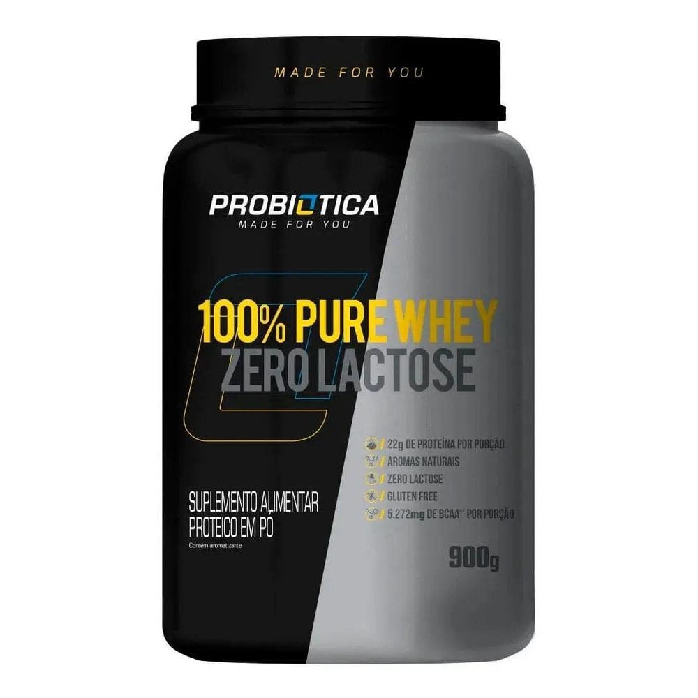 2X 100% Pure Whey Zero Lactose 900G - Probiótica