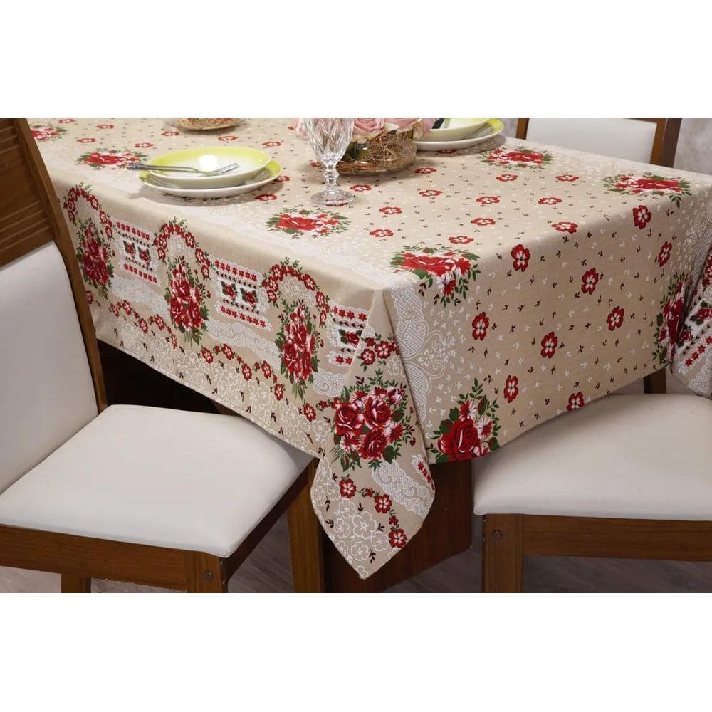 Toalha De Mesa 8 Cadeiras 2,50 X 1,45 Linhão Várias Estampas