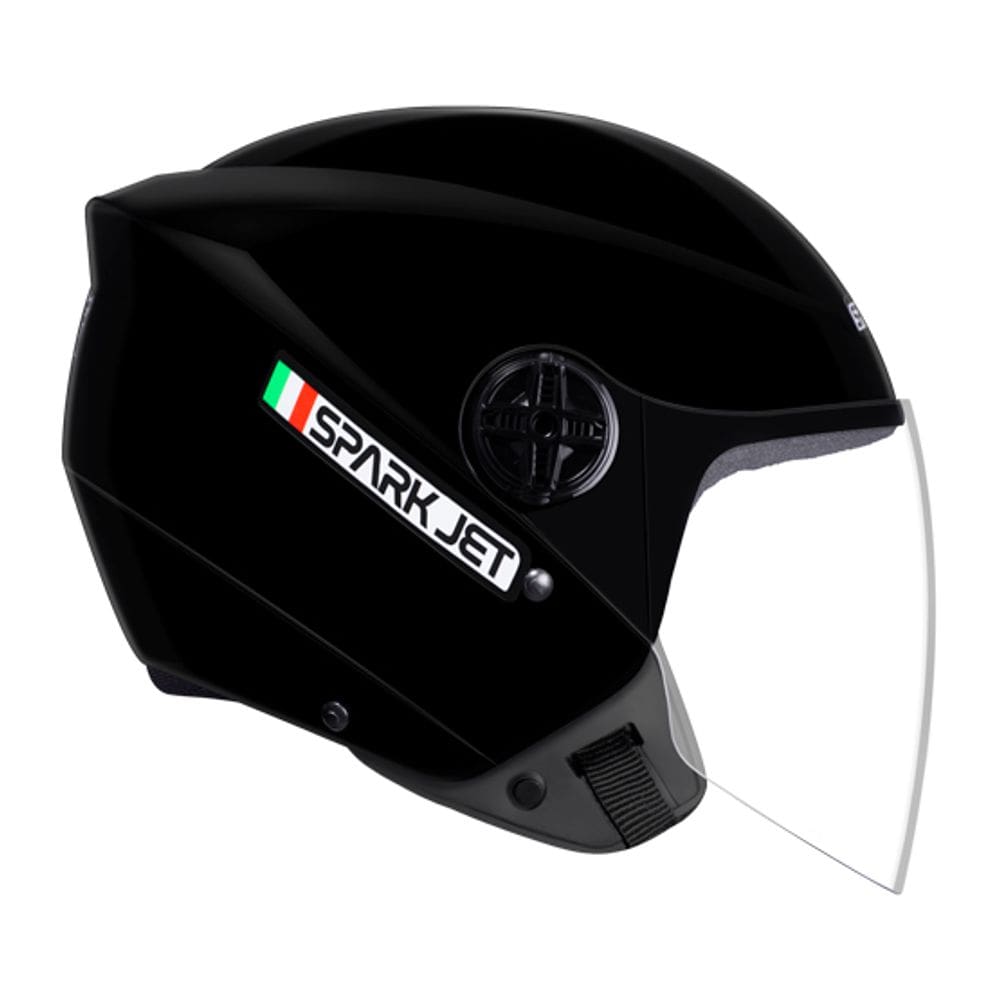 Capacete Ebf Spark Jet Preto Brilhante
