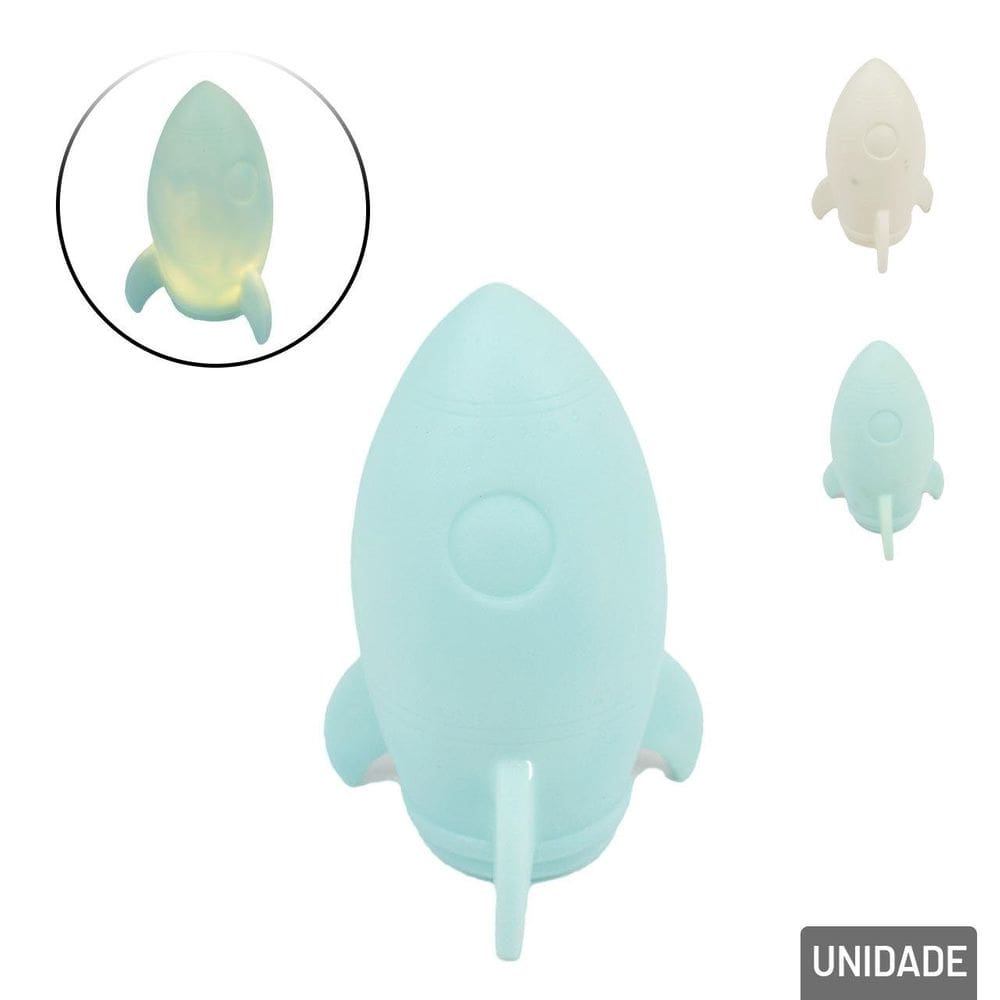 Luminária à Bateria de Plástico 14cm Foguete - Tudo em Caixa