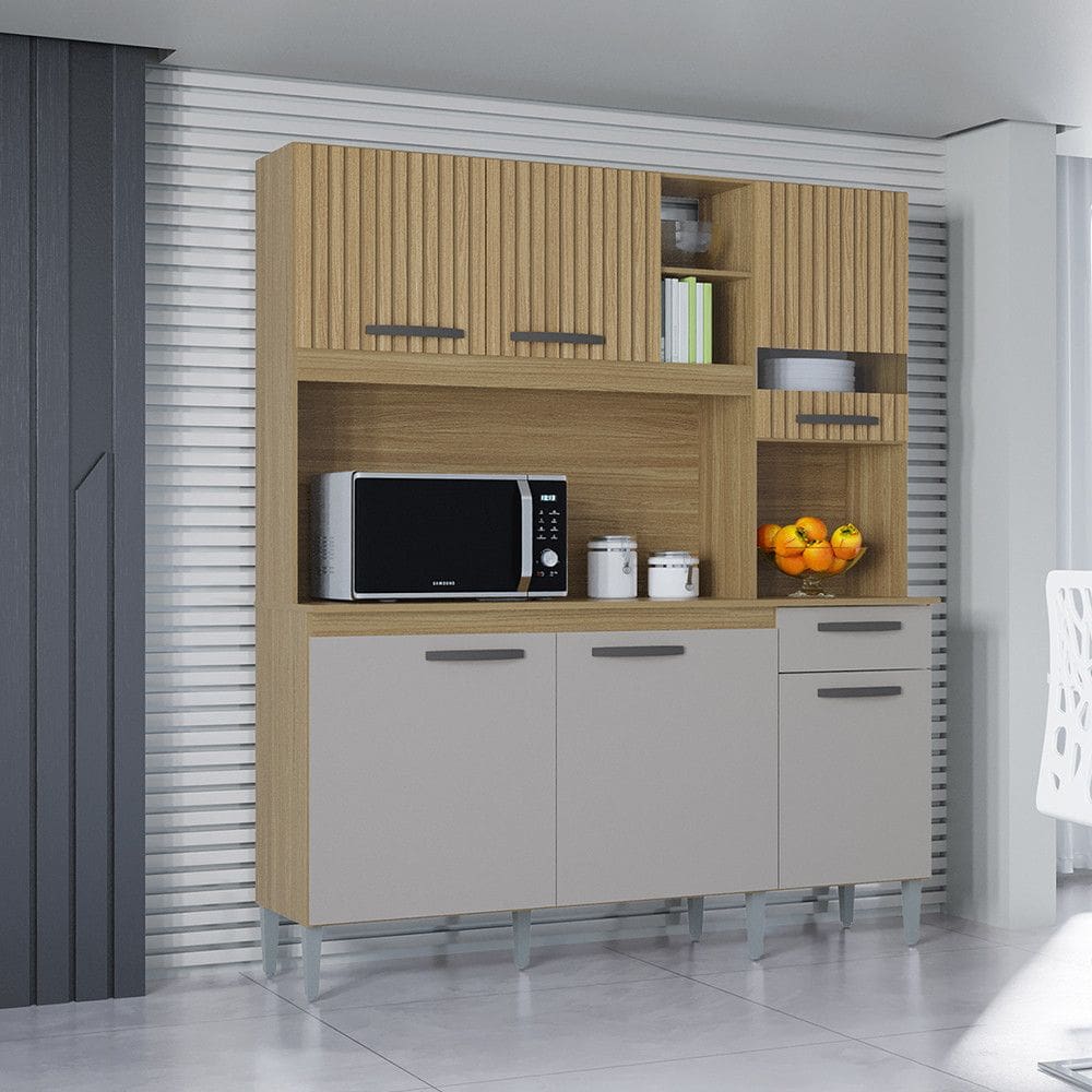 Cozinha Compacta Barbara 6 Portas 1 Gaveta Poquema