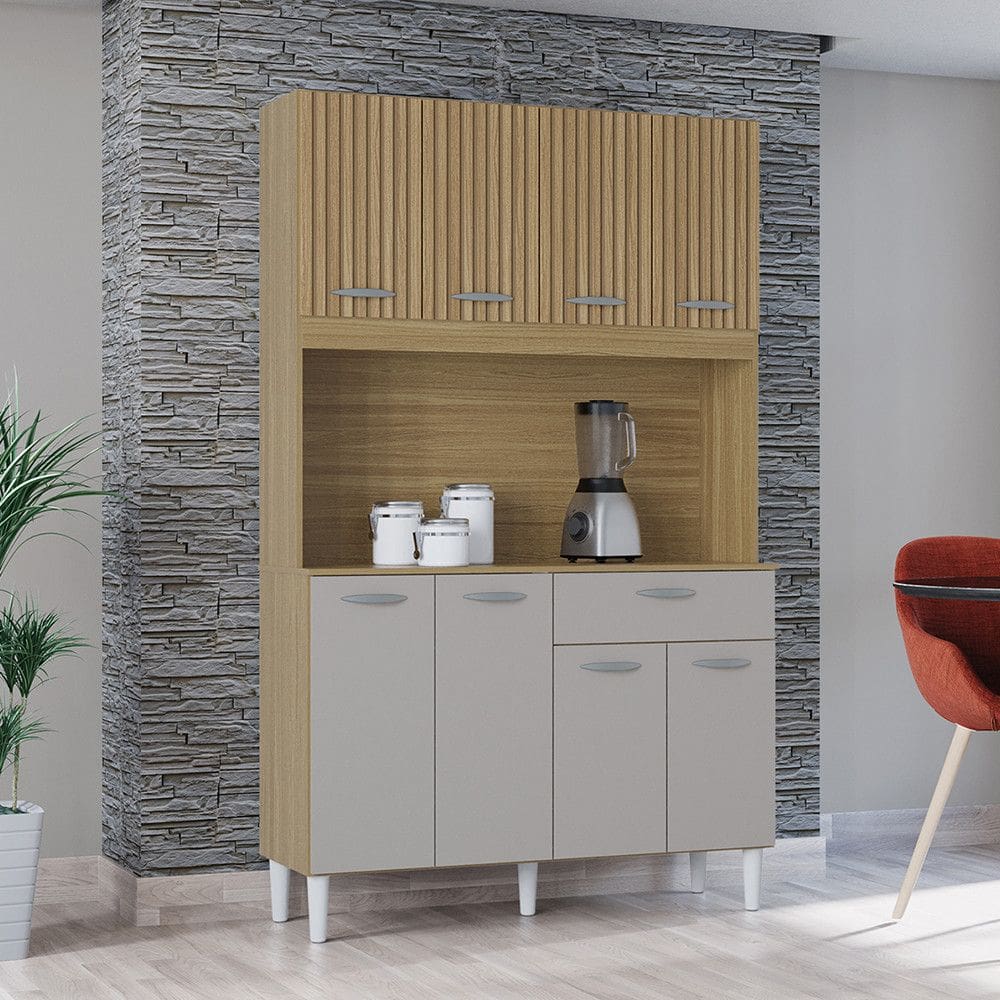 Cozinha Compacta 8 Portas 1 Gaveta Cassia Poquema