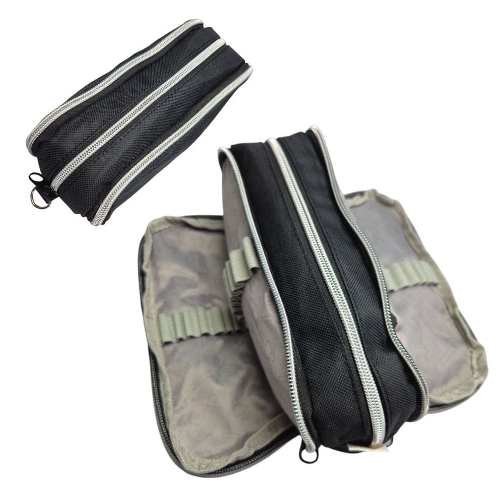 Estojo Escolar Duplo Grande Preto Volta à Aulas Lápis Caneta Gel Menino Menina Ensino Fundamental