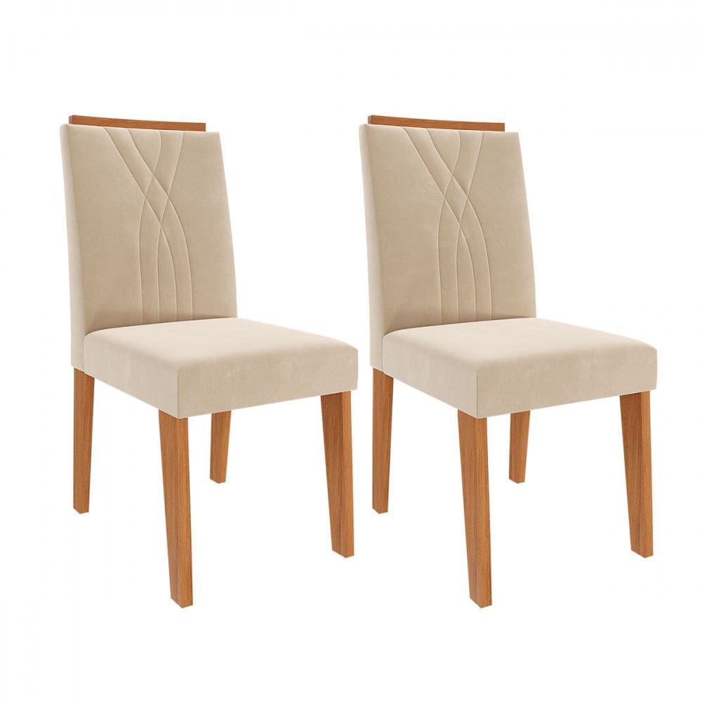 Cadeiras Kit 2 Cadeiras Nicole Cinamomo/Nude - Cimol