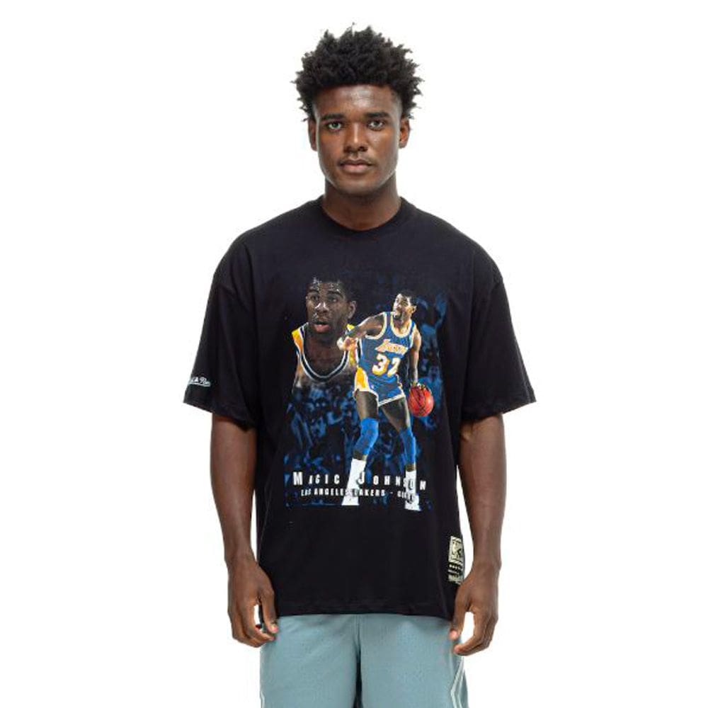 Camiseta Mitchell & Ness Masculina Los Angeles Lakers Cards