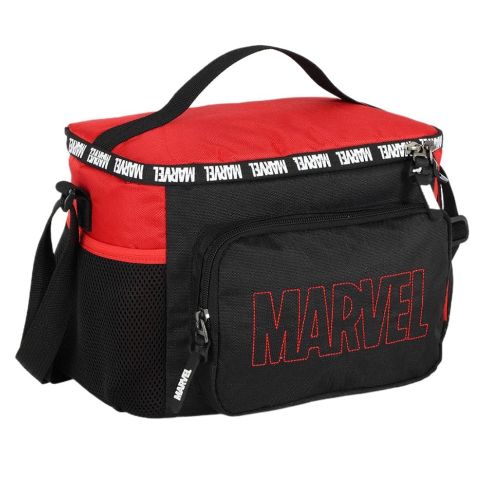 Lancheira Térmica Bolsa Escolar Marvel Vermelho Transversal