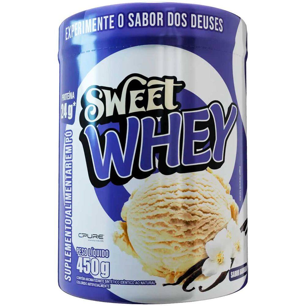 Sweet Whey Protein 24g Aminoácidos Bcaa 450g Sabor Baunilha