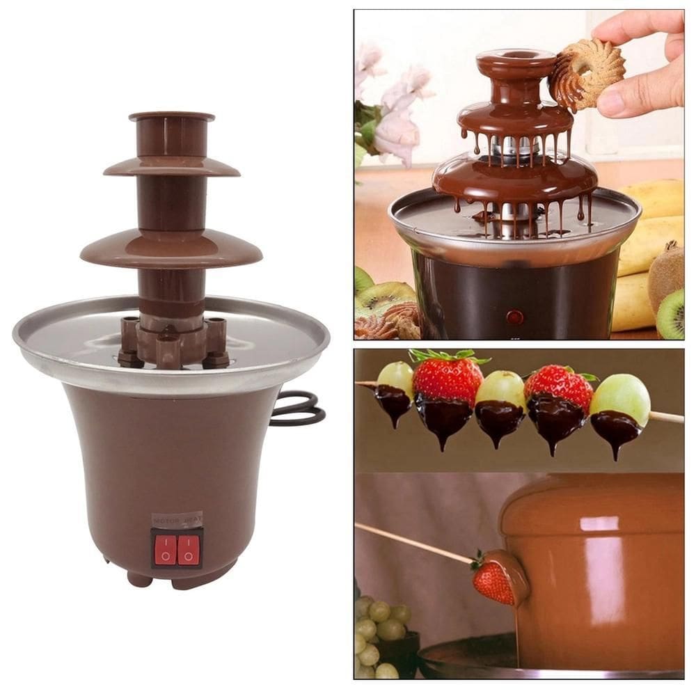 Maquina De Chocolate Torre Cascata Giratória 110V