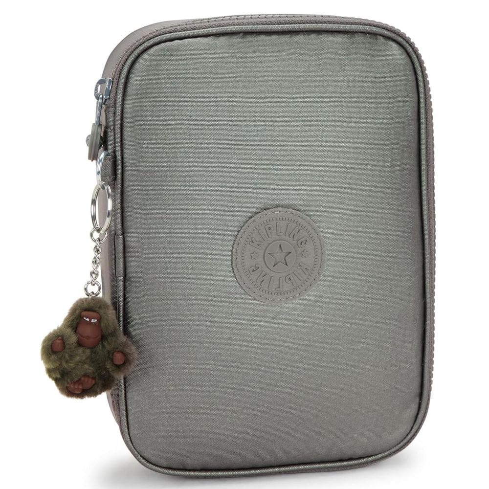 Estojo Escolar Kipling 100 Pens Grafite Metálico