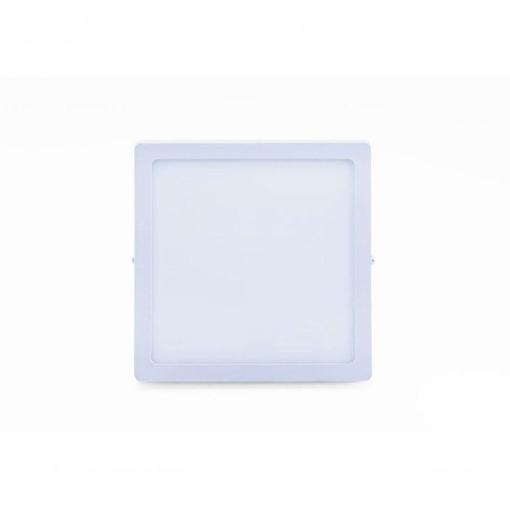 Plafon Led Sobrepor 6w Quadrado 6500k Branco Frio Bivolt - Kit Com 9 Un.