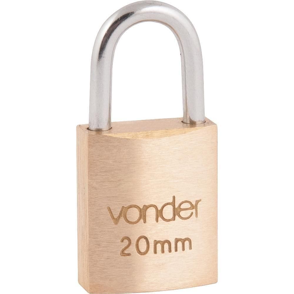 Cadeado De Latão 20mm Encartelado Vonder