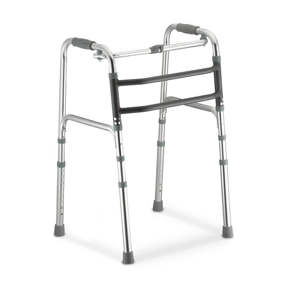 Andador Dellamed de Alumínio 3 em 1 Fixo Móvel e Articulado Cinza D10