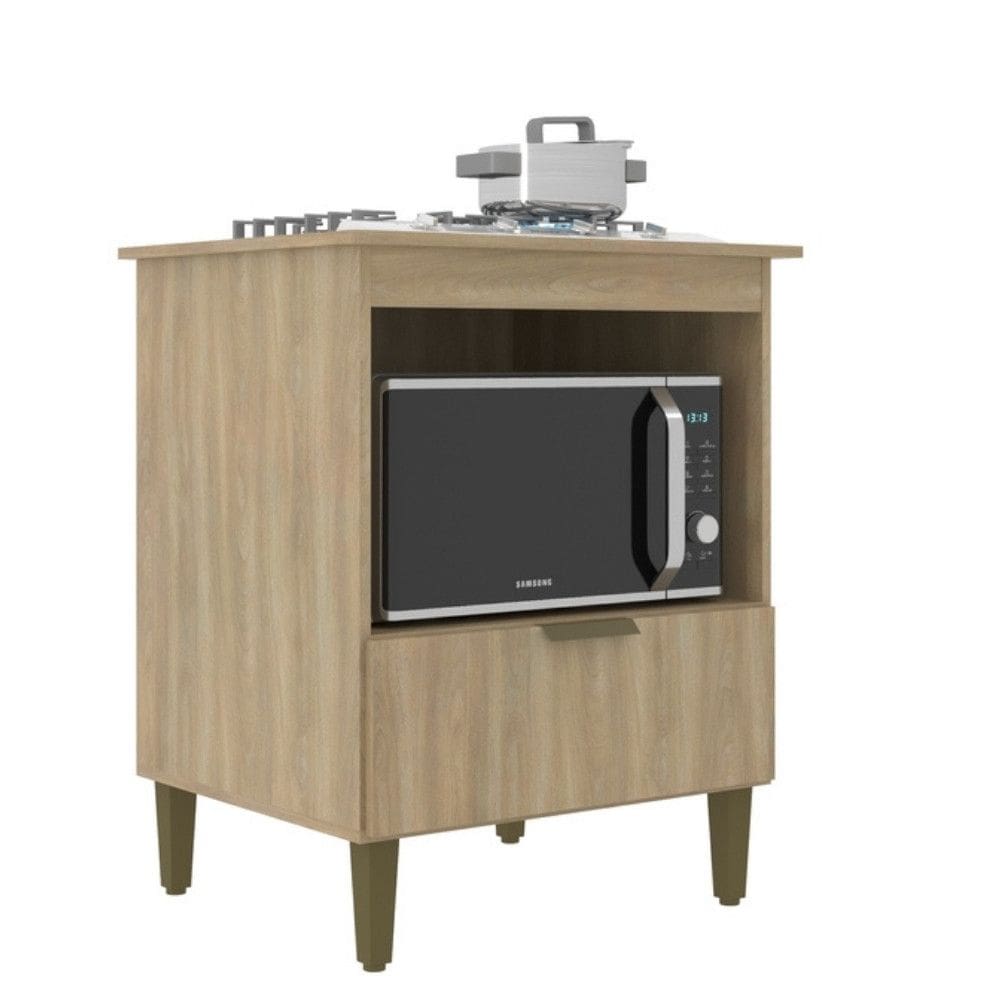 Balcao para Cooktop 4 Bocas 1 Porta com Tampo 669 J Carvalho