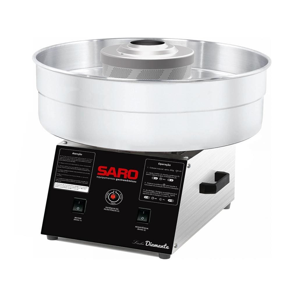 Máquina de Algodão Doce Bivolt Saro Profissional ADB