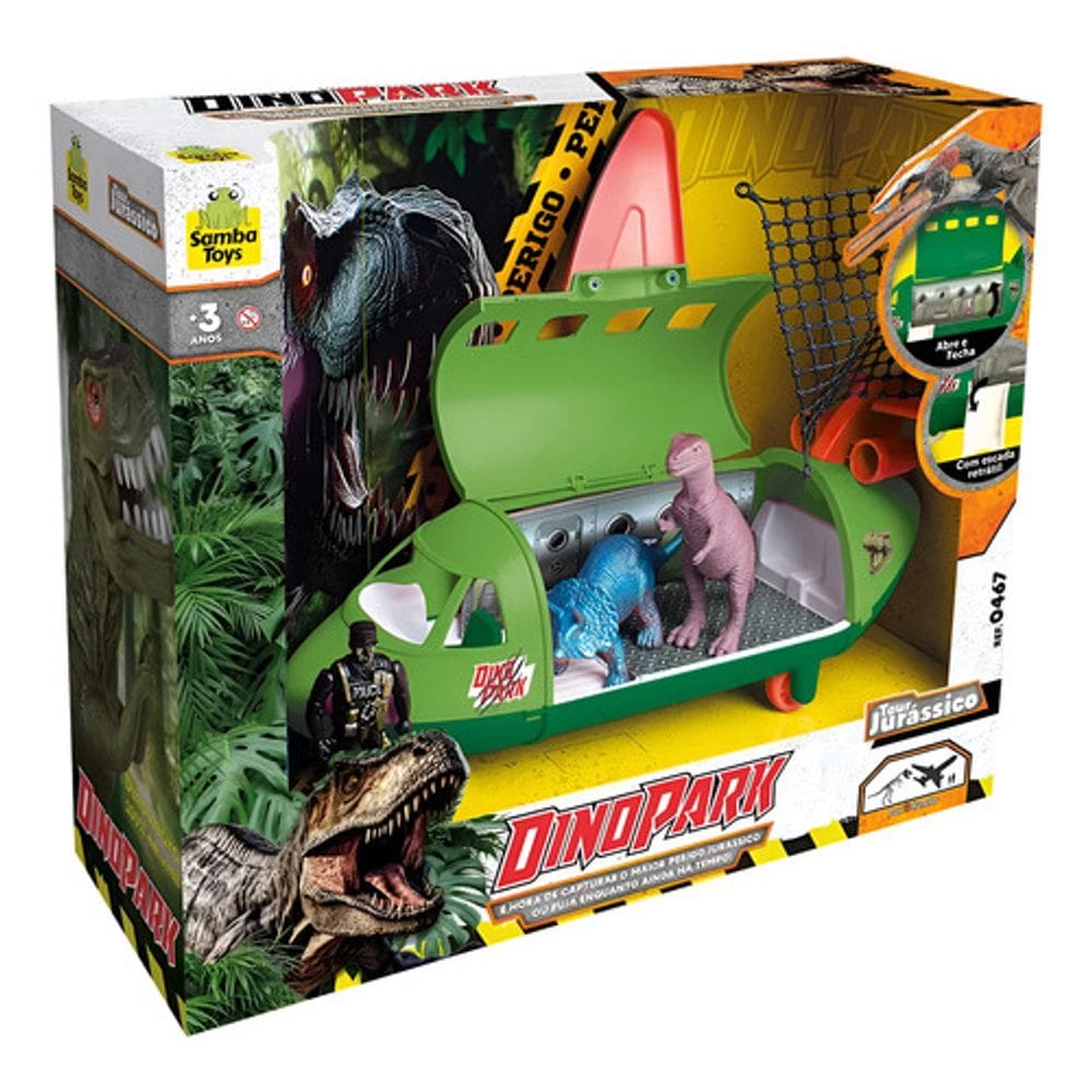 Avião Jurássico Dinopark - Samba Toys