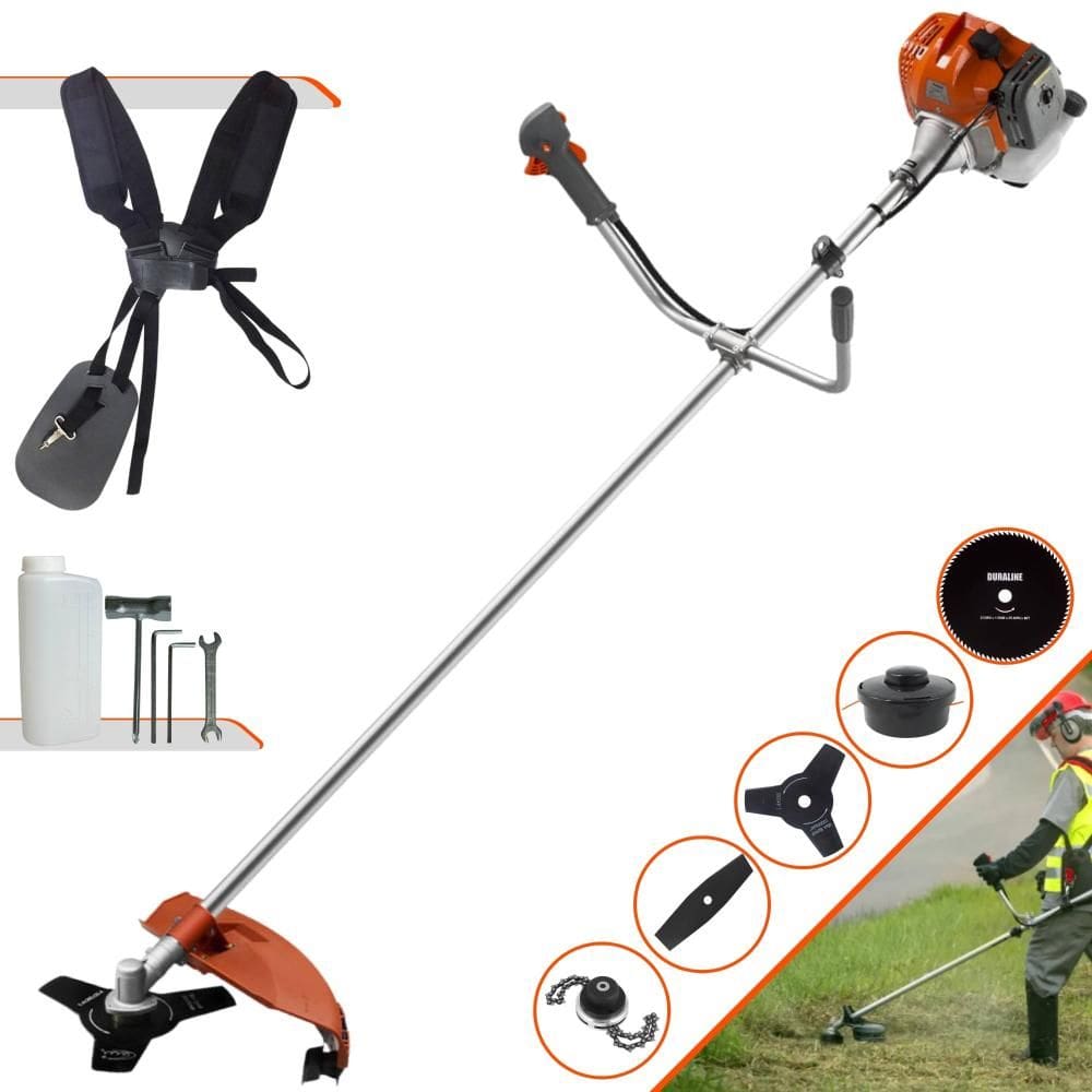 Roçadeira Profissional Completa Tekna RL520ACNTK À Gasolina 52cc 9.000rpm 2HP de Potência Com Kit 3 Lâminas de Corte, Trimmer e Carretel de Nylon