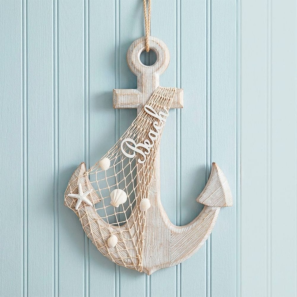 Âncora Náutica Marítima Grande Decoração Casa De Praia 48cm