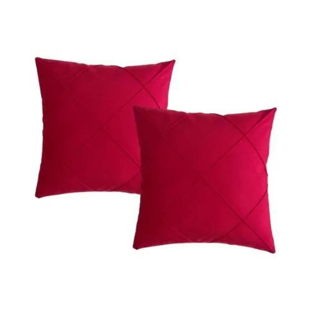 MP - 2X Kit 2 Capas De Almofada Suede Drapead