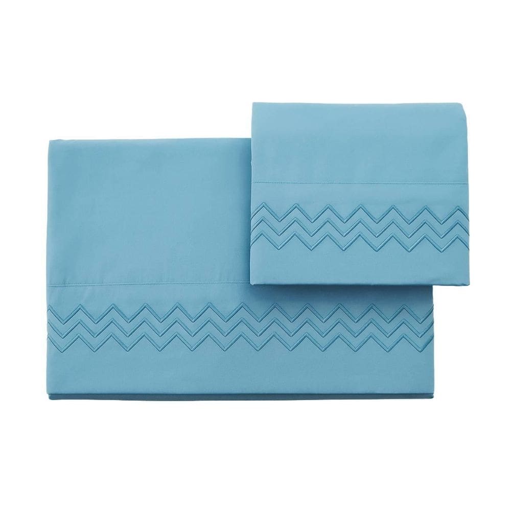 Jogo Cama 4 Peças King Liso Bordado Bella Notte - Steel