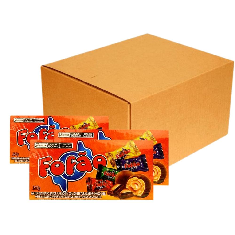Bombom Fofão Amendoim Sabor Chocolate 180g - 10 Unid