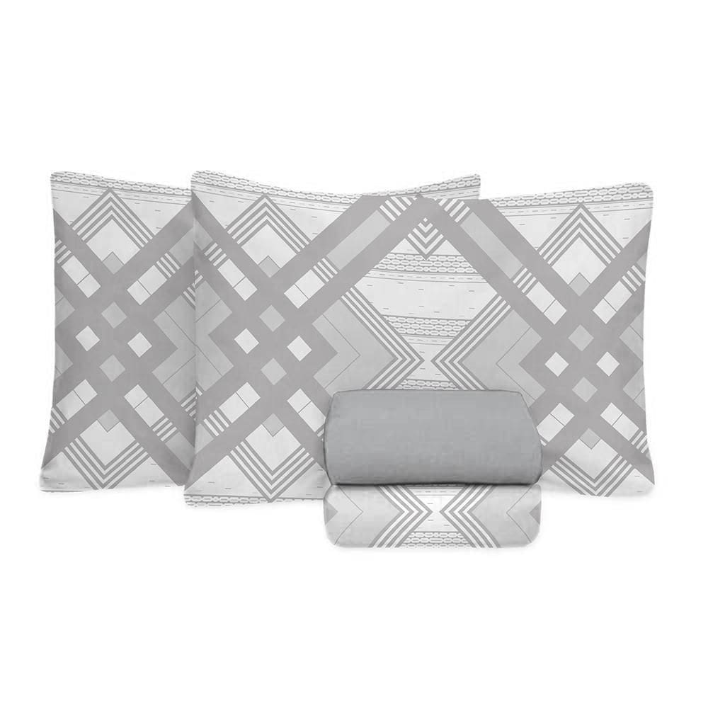 Jogo De Cama King Size 180 Fios Fiori - Levi  7525