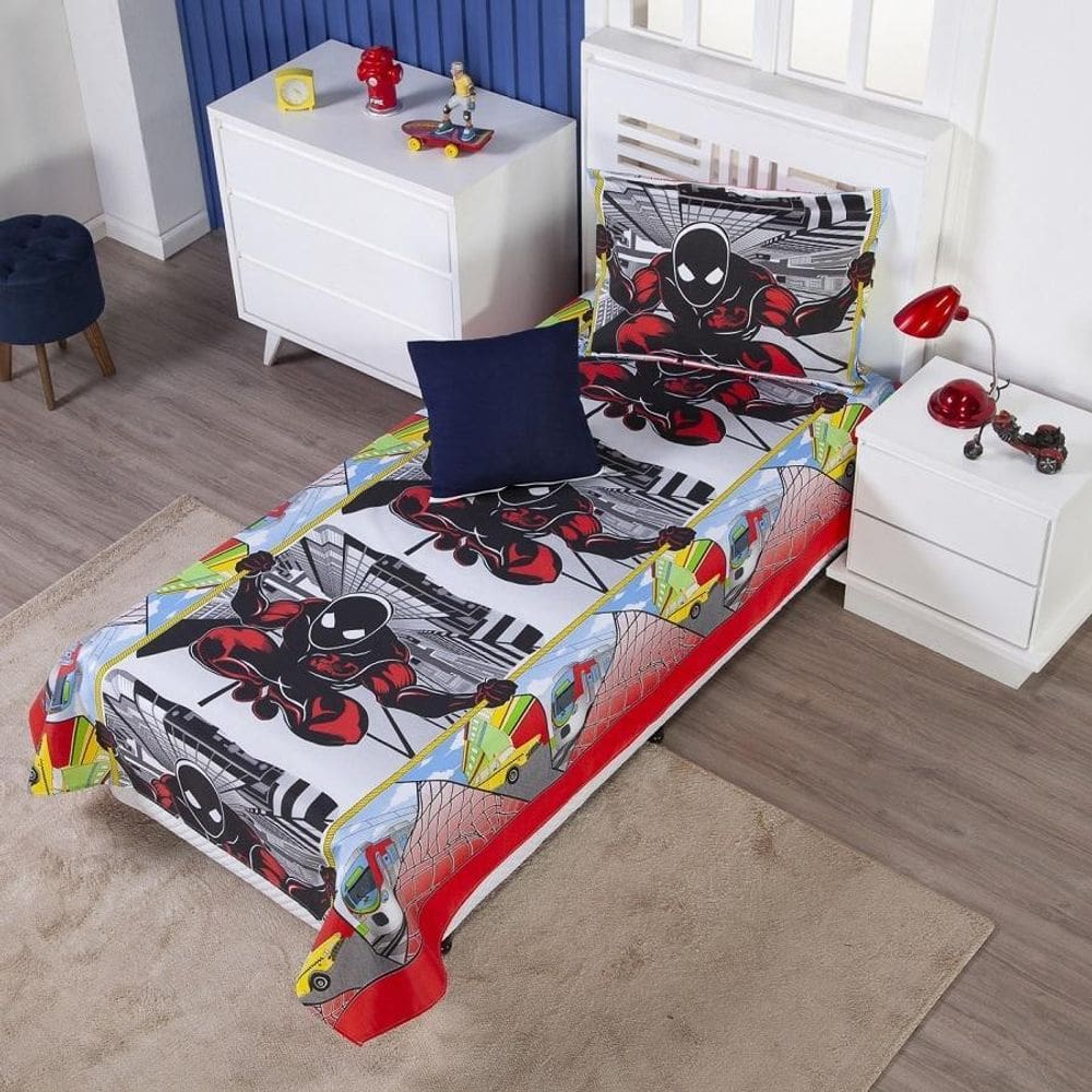 MP - Colcha Cobre Leito Infantil Solteiro Men