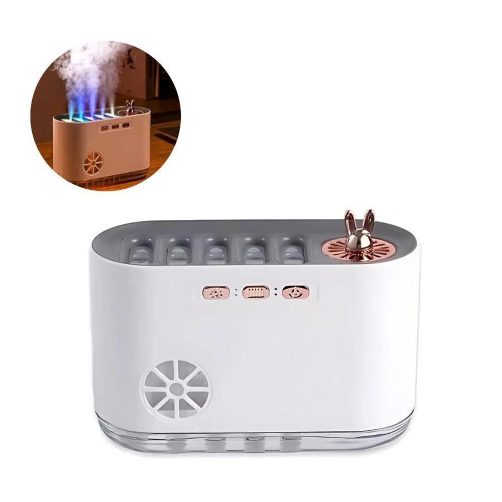 Umidificador Luz De Chama Led Ultrassônico E Aromatizador