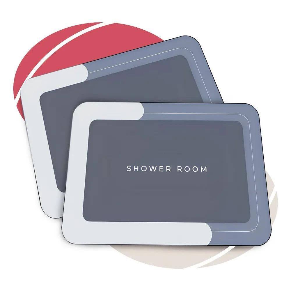 2X Kit 2 Tapete Mágico Ultra Absorvente Para Banheiro