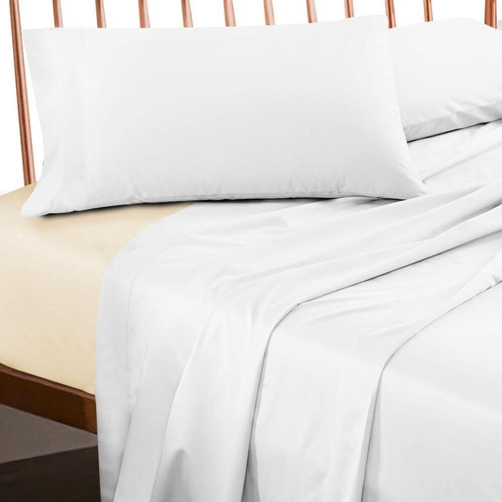 Lençol Casal Elástico 200 Fios - Premium Kaki