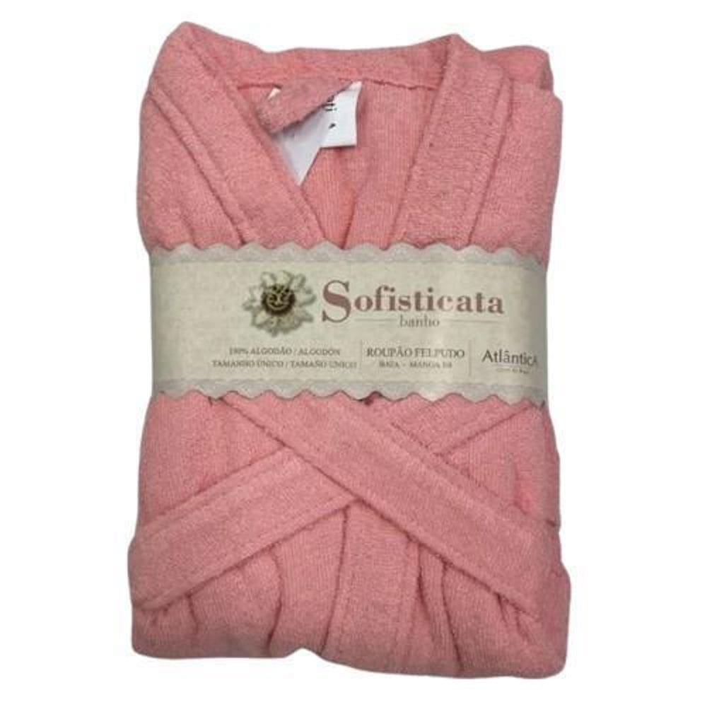 Roupao Felpudo Adulto Limon Rosa Gg