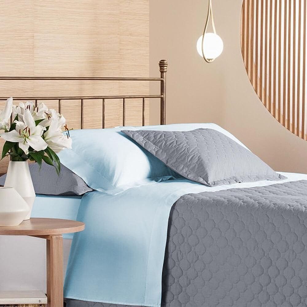 Jogo De Cama King 200 Fios Privilege - Andreza Azul