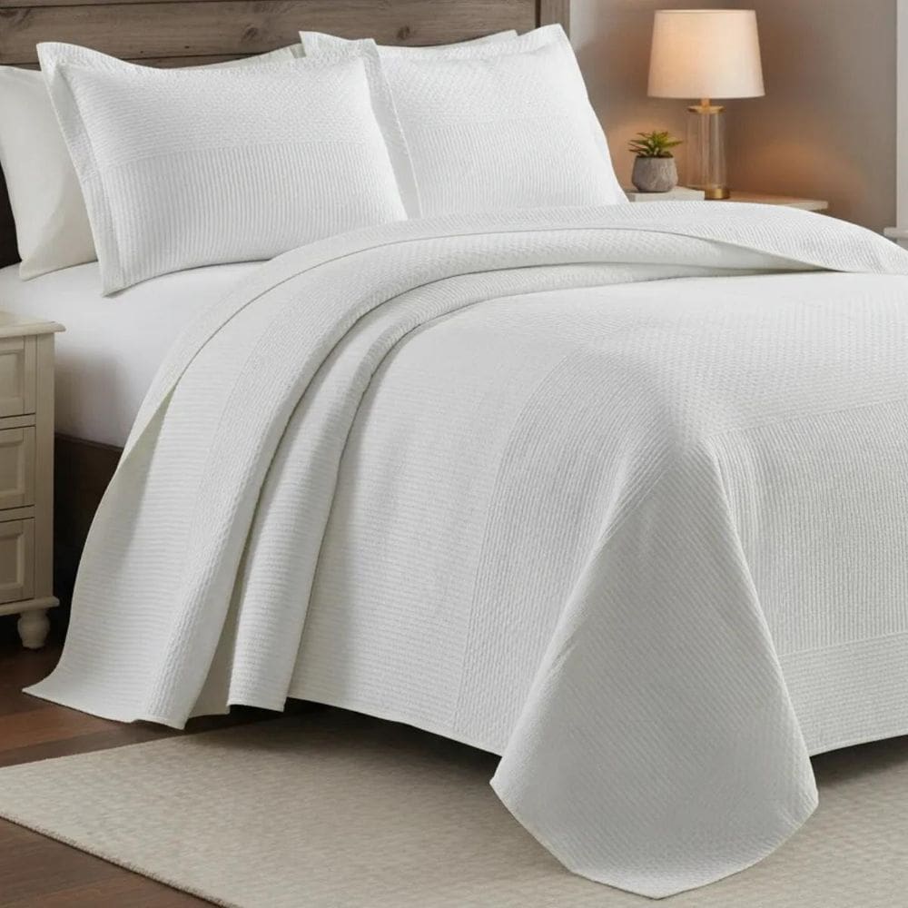 Cobre Leito Queen Size Algodão Lauryn Bordado Super Luxuoso