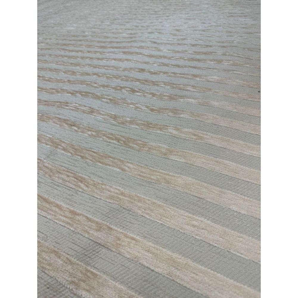 Tapete Sala Listrado 300X500 Cm Alto Relevo Bege Creme 3X5 M