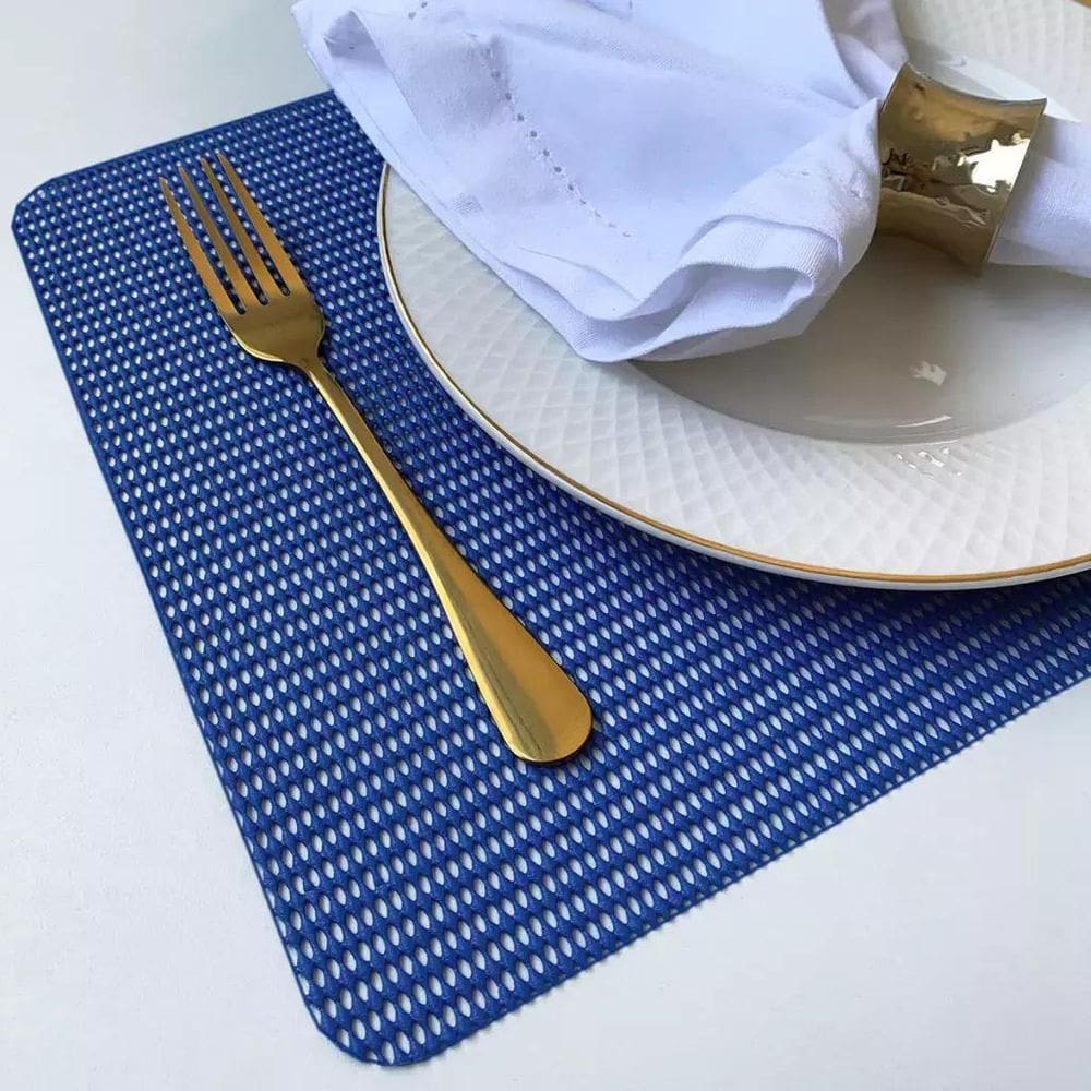 4 Jogo Americano Pvc Antiderrapante Resistente New Flex Az