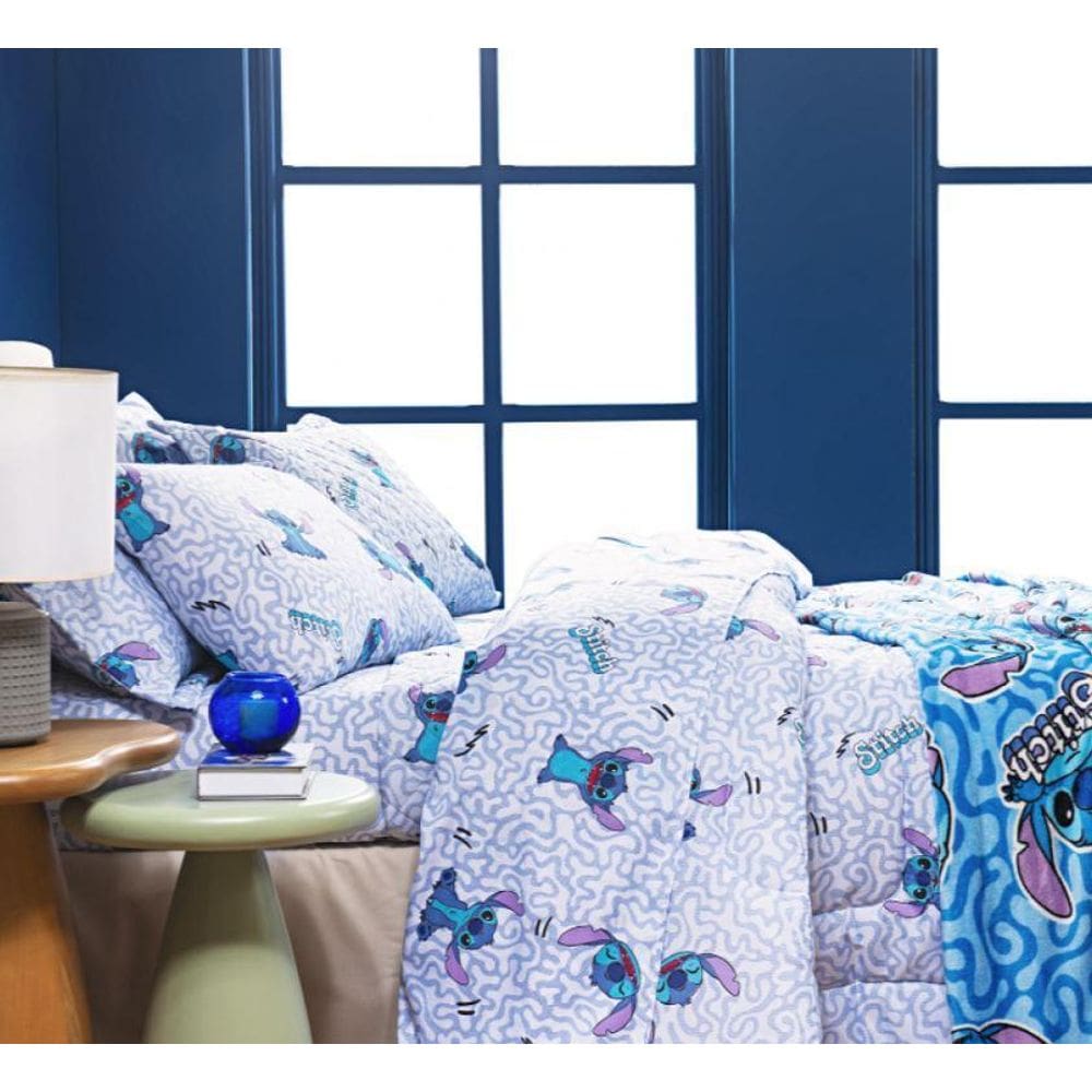 Cobreleito Solteiro Infantil Disney Stitch Cool Andreza