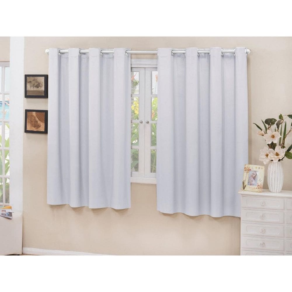 Cortina Cozinha Blecaute Tecido Branco Gelo 2,80X1,60