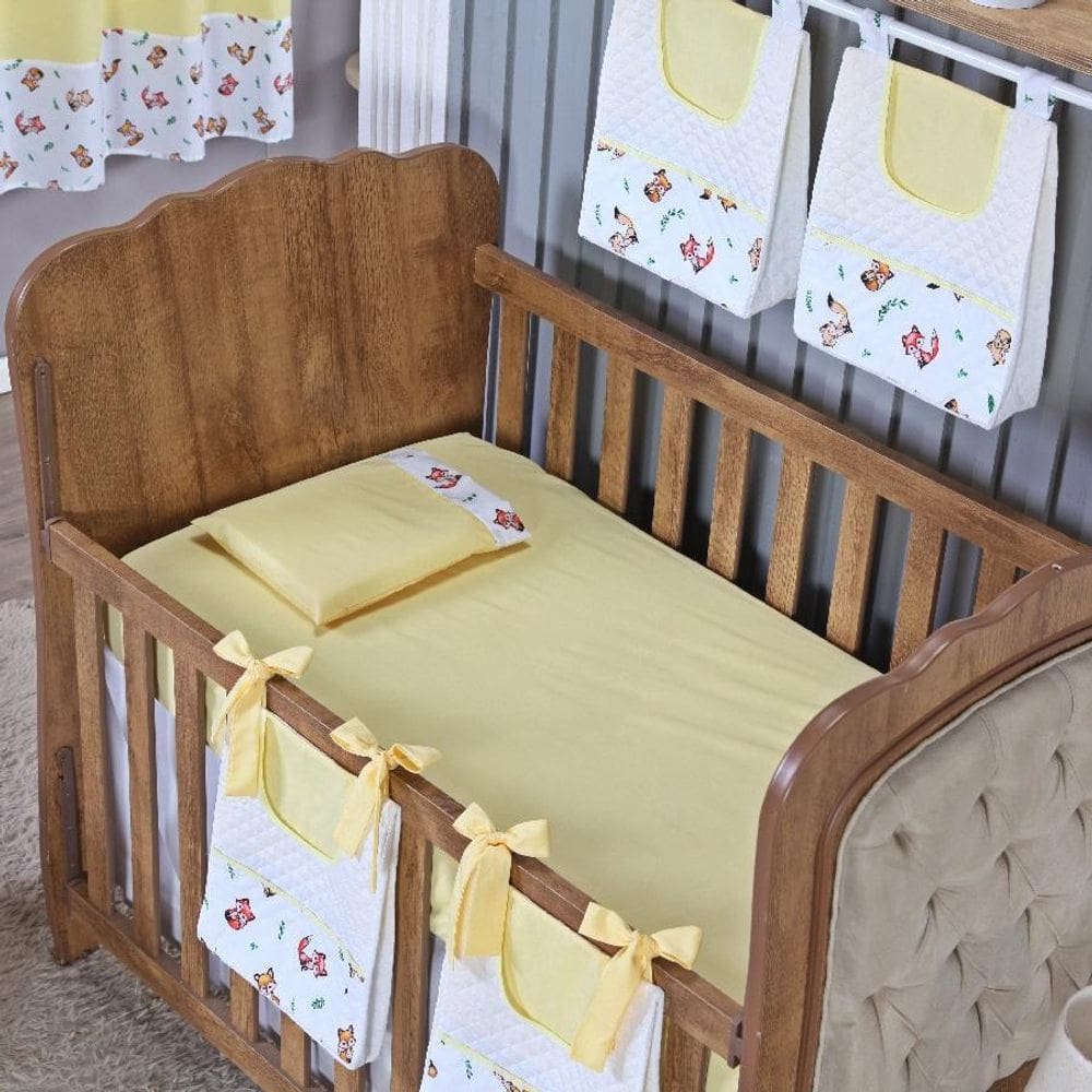 Kit Berço Lençol + Fronha Percal Algodão Menino Menina 2
